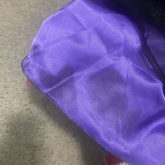 Vintage 90's Grunge Morgan and Co.‎ Purple Beaded Lace Halter Neck Gown - Picture 8 of 16